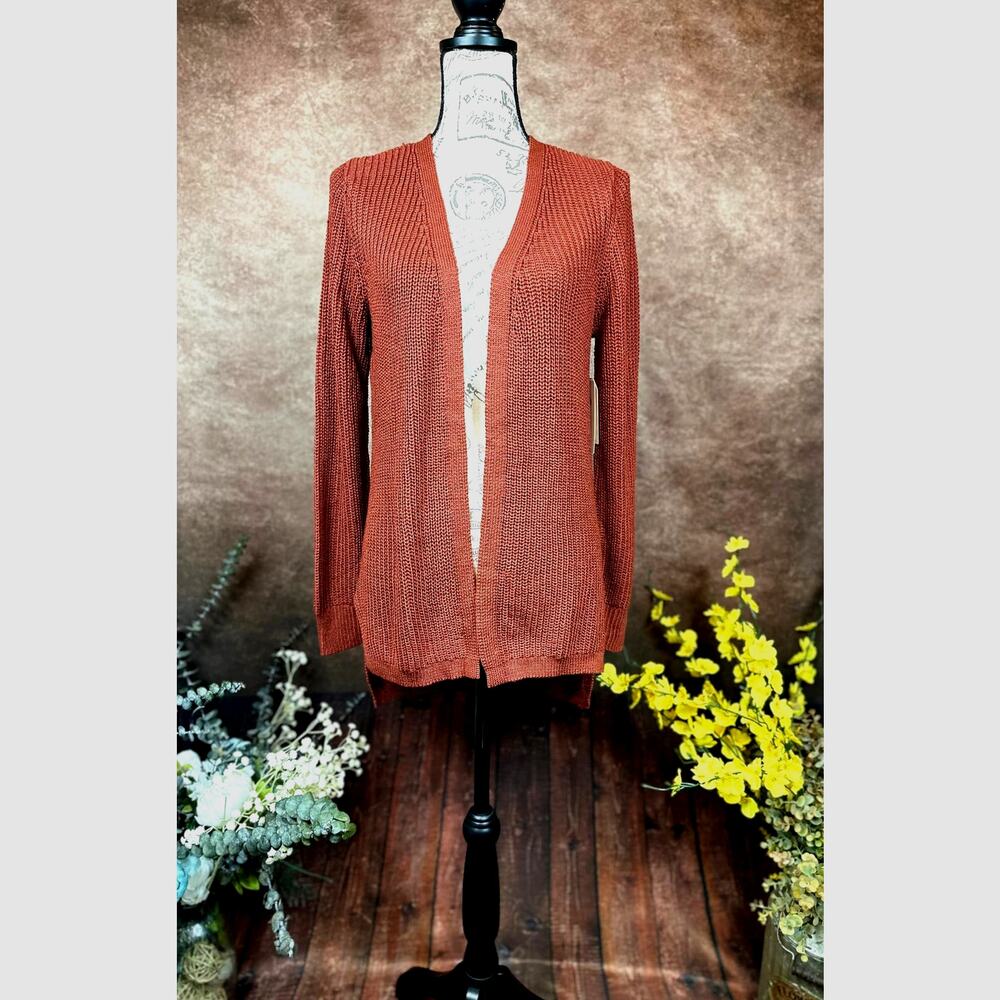 Pinque Jamelya Back Detail Cardigan Artisan Rust size M - Picture 7 of 14